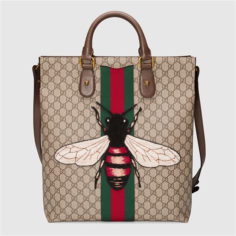 borsa gucci con ape|Gucci Tote in tela con ricamo ape GG Supreme .